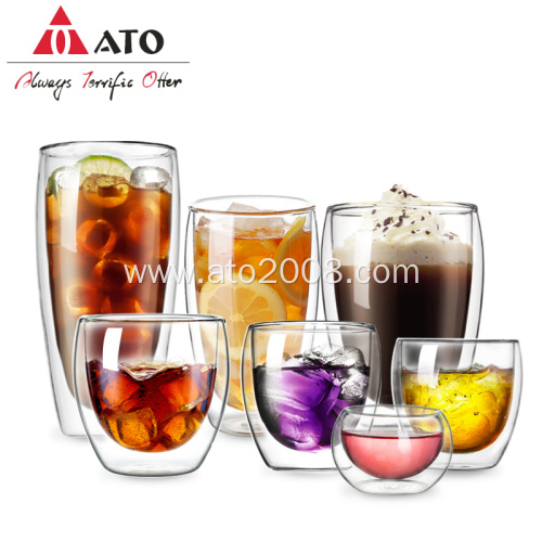 High quickly borosilicate double wall glass